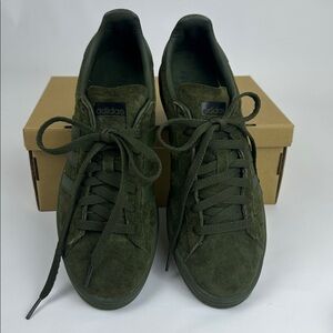 Adidas CAMPUS Suede & Smooth Leather Sneaker. Men’s Size 8. Dark Olive Green.